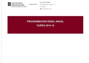 PROGRAMACION XERAL ANUAL 2014-15