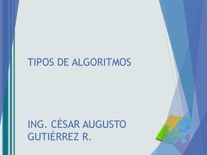 Tipos De Algoritmos