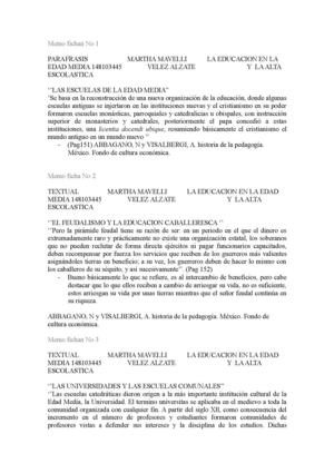 LA EDUCACION EN LA EDAD MEDIA Y  LA ALTA ESCOLASTICA