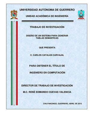 DISEÑO DE UN SISTEMA PARA GENERAR TABLAS SEMÁNTICAS