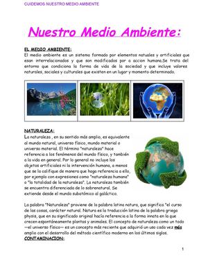 Naturaleza y Medio Ambiente