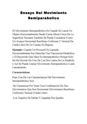 Ensayo Del Movimiento Semiparabolico