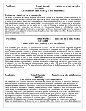 Educacion en a edad media