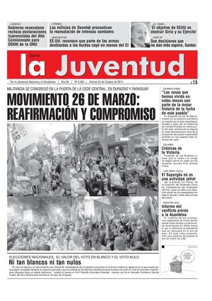 MOVIMIENTO 26 DE MARZO: REAFIRMACIÓN Y COMPROMISO