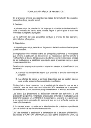Formulación De Proyectos
