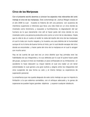 Circo De Las Mariposas