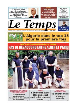 Le Temps D'Algérie Edition du Samedi 25 Octobre 2014