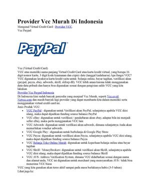Provider Vcc Murah Di Indonesia