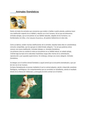 Animales Domésticos