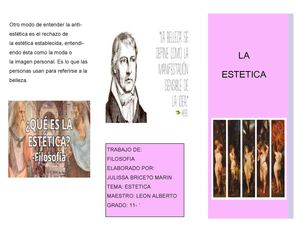 La Estetica Filosofia