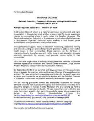 Barefoot Grannies, a grassroots movement ending Female Genital Mutilation