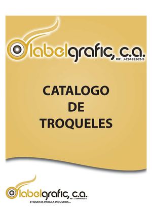 CATALOGO DE TROQUELES ACTUALIZADO