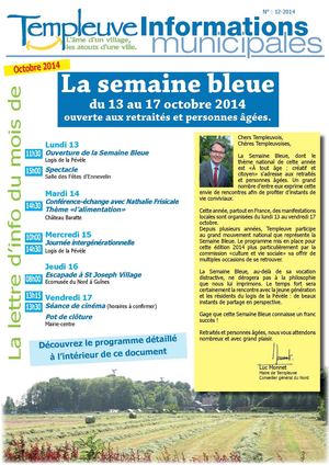 Informations municipales de Templeuve - N°12-2014