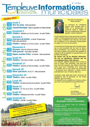 Informations municipales de Templeuve - N°13-2014