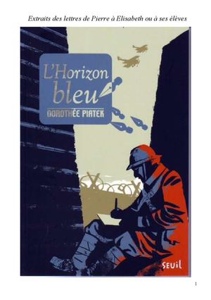 Lettres Horizon bleu (Dorothée Piatek)