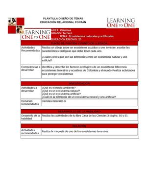 4. Ecosistemas Naturales Y Artificiales