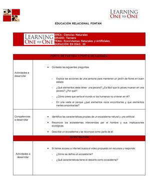 Ecosistemas Naturales Y Artificiales