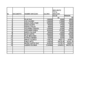 Ejemplo De Nomina Del Colegio Excel