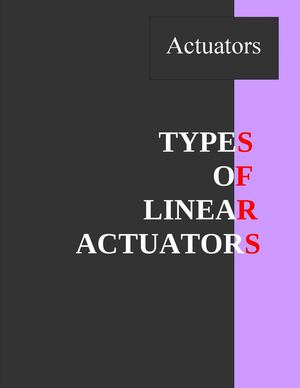 Types Of Linear Actuators