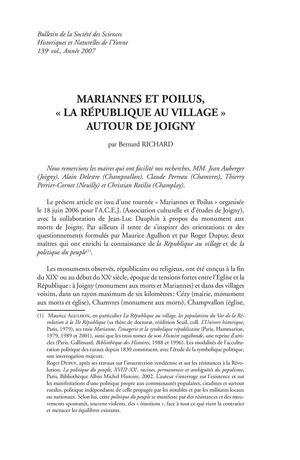 3 Mariannes Et Poilus Autour De Joigny