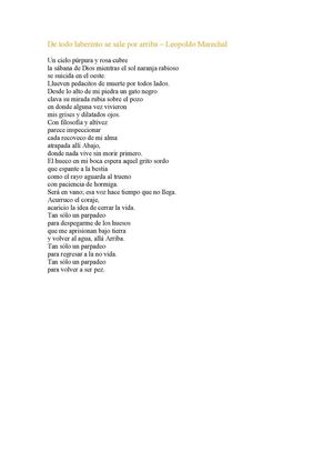 De Todo Laberinto Se Sale Por Arriba