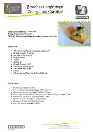 BOUCHEES APERITIVES COURGETTES CAROTTES