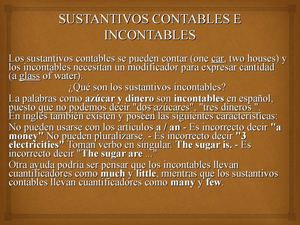 Sustantivos Contables E Incontables
