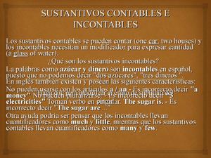 Sustantivos Contables E Incontables