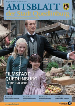 Amtsblatt 11/2014 der Stadt Quedlinburg mit den Ortschaften Bad Suderode und Gernrode vom 25.10.2014