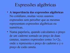 Expressões Algébrica