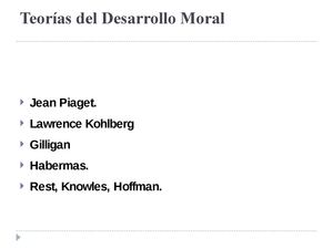 Desarrollo Moral De La Personalidad