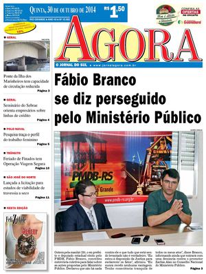 Jornal Agora - Edição 10982 - 30 de outubro de 2014