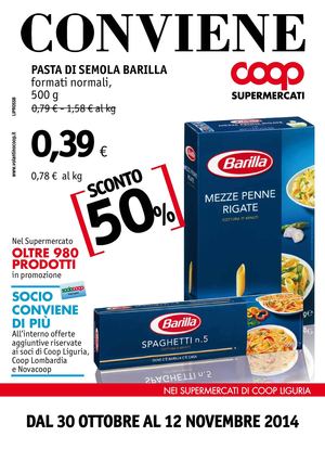 Volantino Coop Liguria Dal 30 Ottobre Al 12 Novembre