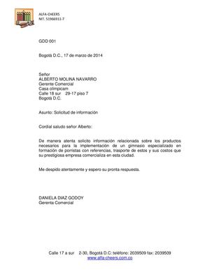Cartas ciclo compra venta