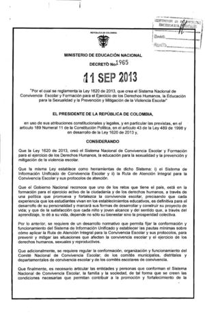 Decreto 1965 Del 11 De Septiembre De 2013