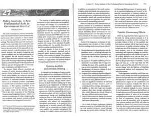 DROR Yehezkel - Policy Analysts A New Professional Role In Government Service EN Shafritz - Class