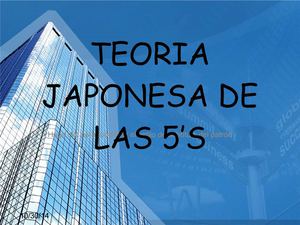 Teoria Japonesa De Las 5’s