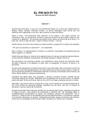 El Principito Saint Exupery