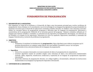 Programa De Fundamentos De Programación