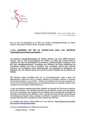 comdepresse Elections conseils interdépartementaux