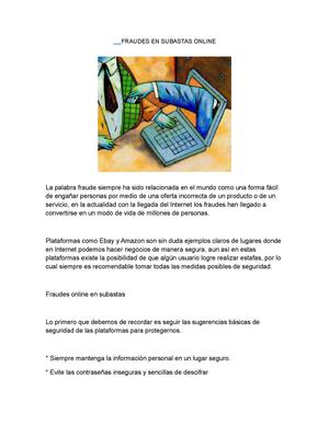 Estafas En Subastas Online