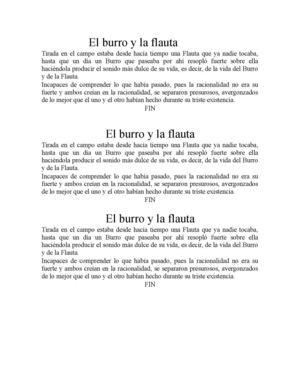 El Burro Y La Flauta