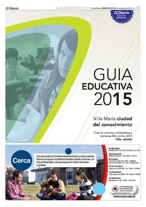 Guia Educativa 2015 - Villa Maria Ciudad del Conocimiento - El Diario de Villa Maria