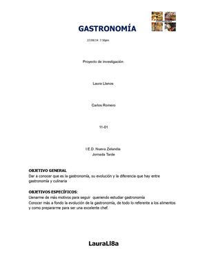 Proyecto final GASTRONOMIA