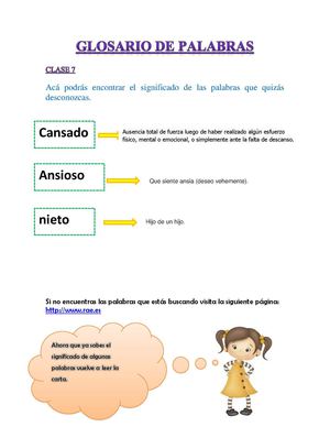 Glosario De Palabras Clase 7