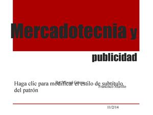 Mercadotecnia Y Publicidad Power Point