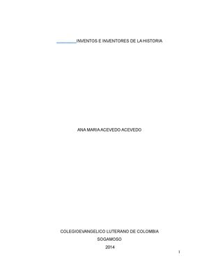 Inventos E Inventores De La Historia