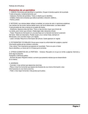 Elementos De Un Periódico