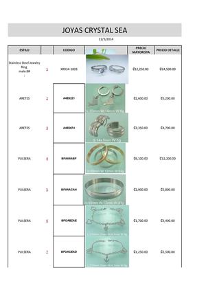 JOYAS CRYSTAL Inventario 03 11 2014