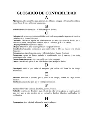 Glosario De Contabilidad